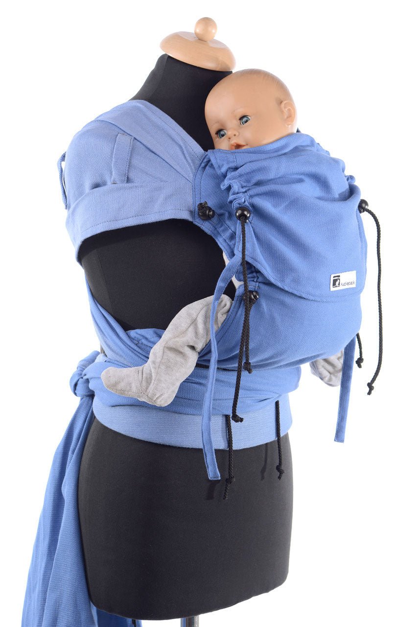 Huckepack Wrap Tai Baby blau - Familienbande