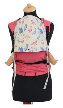 Huckepack Wrap Tai Medium Flamingo - Familienbande