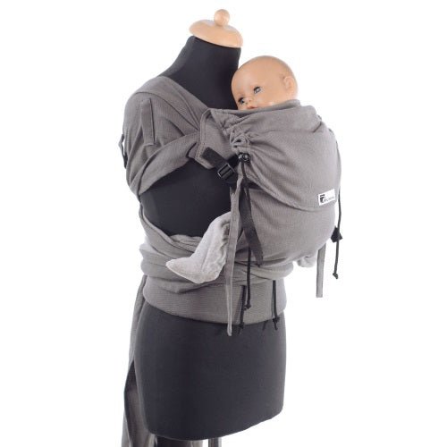 Huckepack Wrap Tai Medium grau - Familienbande