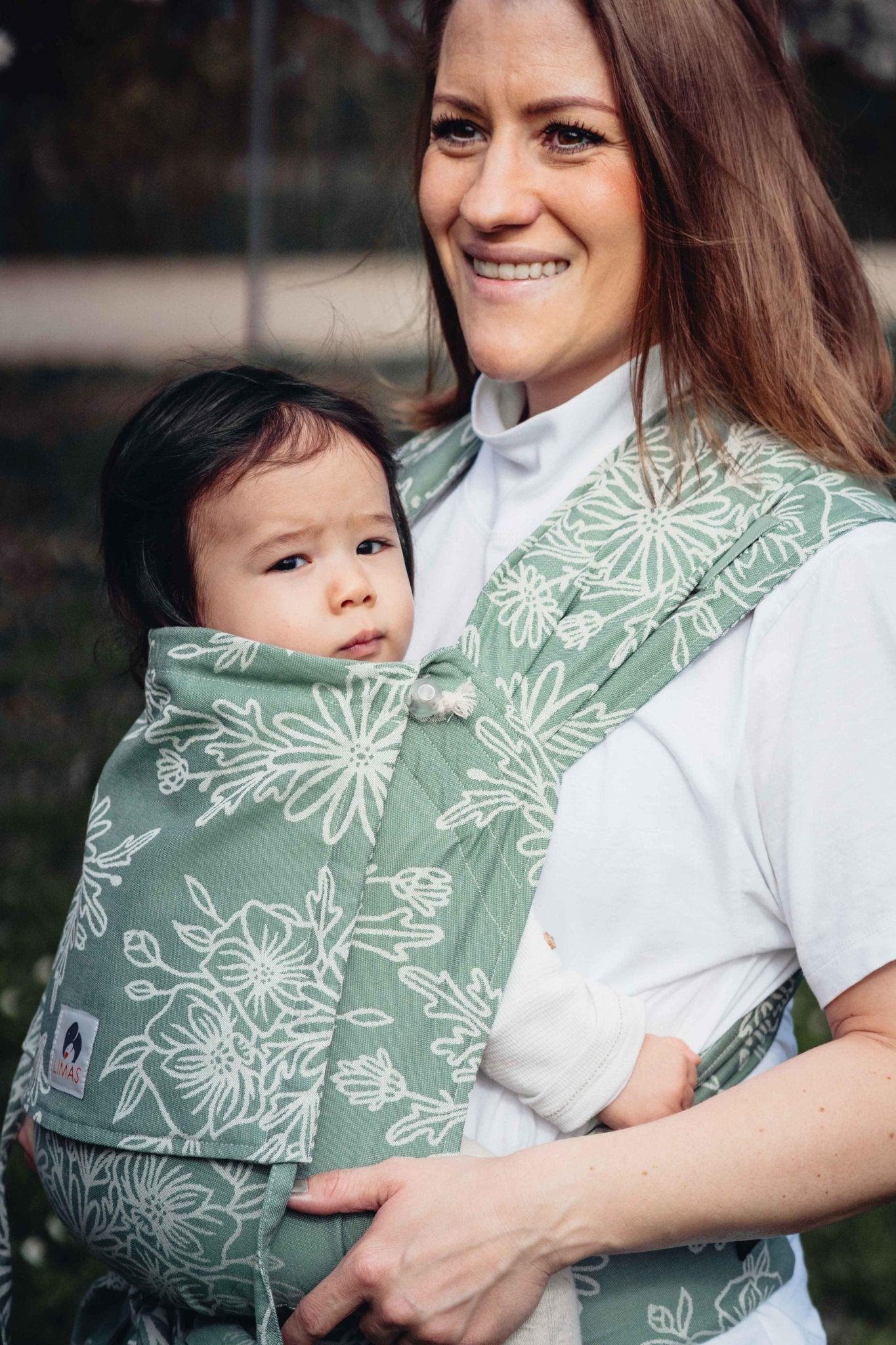 Limas Babytrage Blossem Green lily - Familienbande