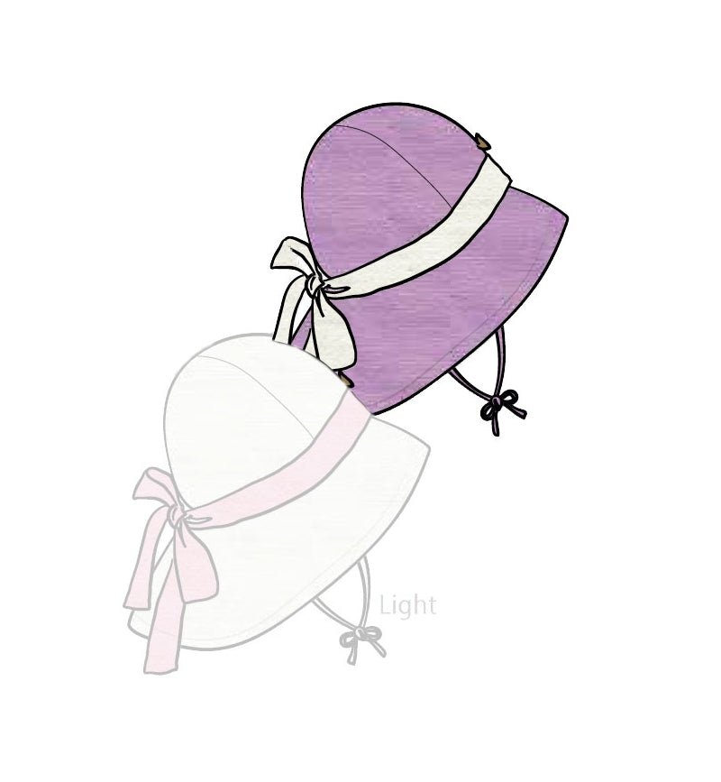 ManyMonths Adjustable Summer Hat mit Schleife sheer violet - Familienbande
