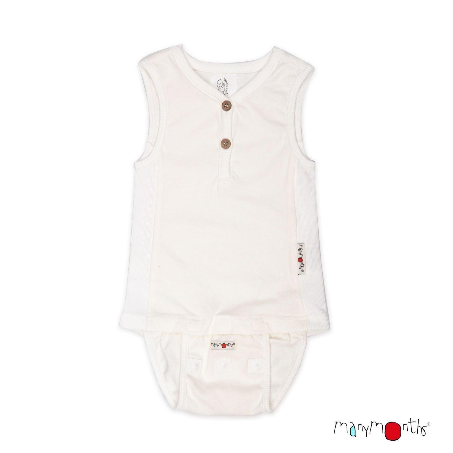 ManyMonths Ärmelloser Body/Top Hanf - natural ManyMonths