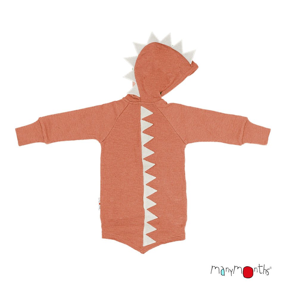 ManyMonths Dino Hoodie - Potter's Clay - Familienbande
