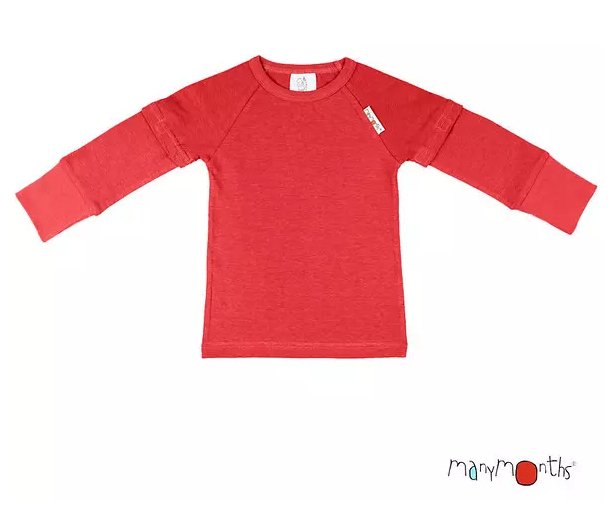 ManyMonths Long/Short Sleeve Shirt Hanf - Poppy Red - Familienbande
