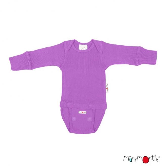 ManyMonths Natural Wollies Body/Shirt Long Sleeve Lavender Crystal - Familienbande