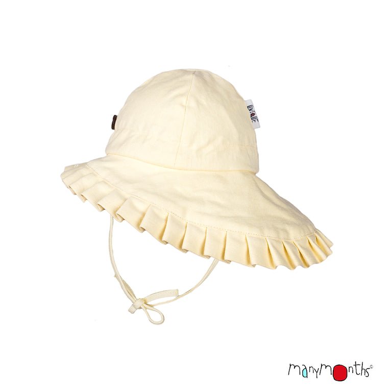 ManyMonths Summer Hat ECO Hempie with Frill - Vanilla Bloom ManyMonths