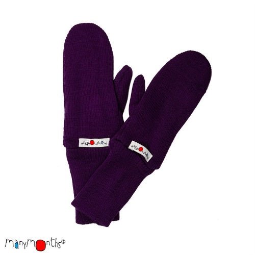 Manymonths Woll-Handschuhe Majestic Plum - Familienbande