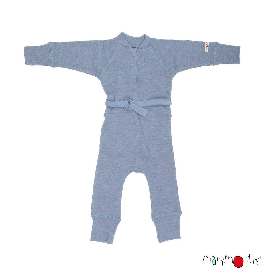 ManyMonths Woll-Overall - Blue Mist - Familienbande