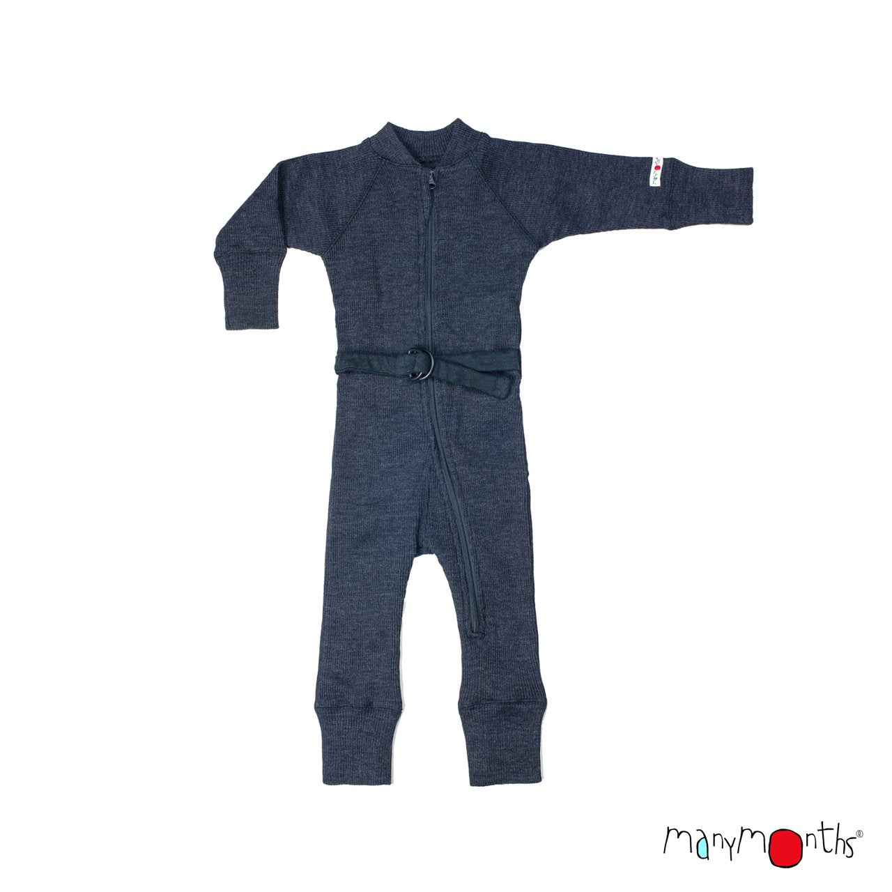 ManyMonths Woll-Overall Foggy Black - Familienbande