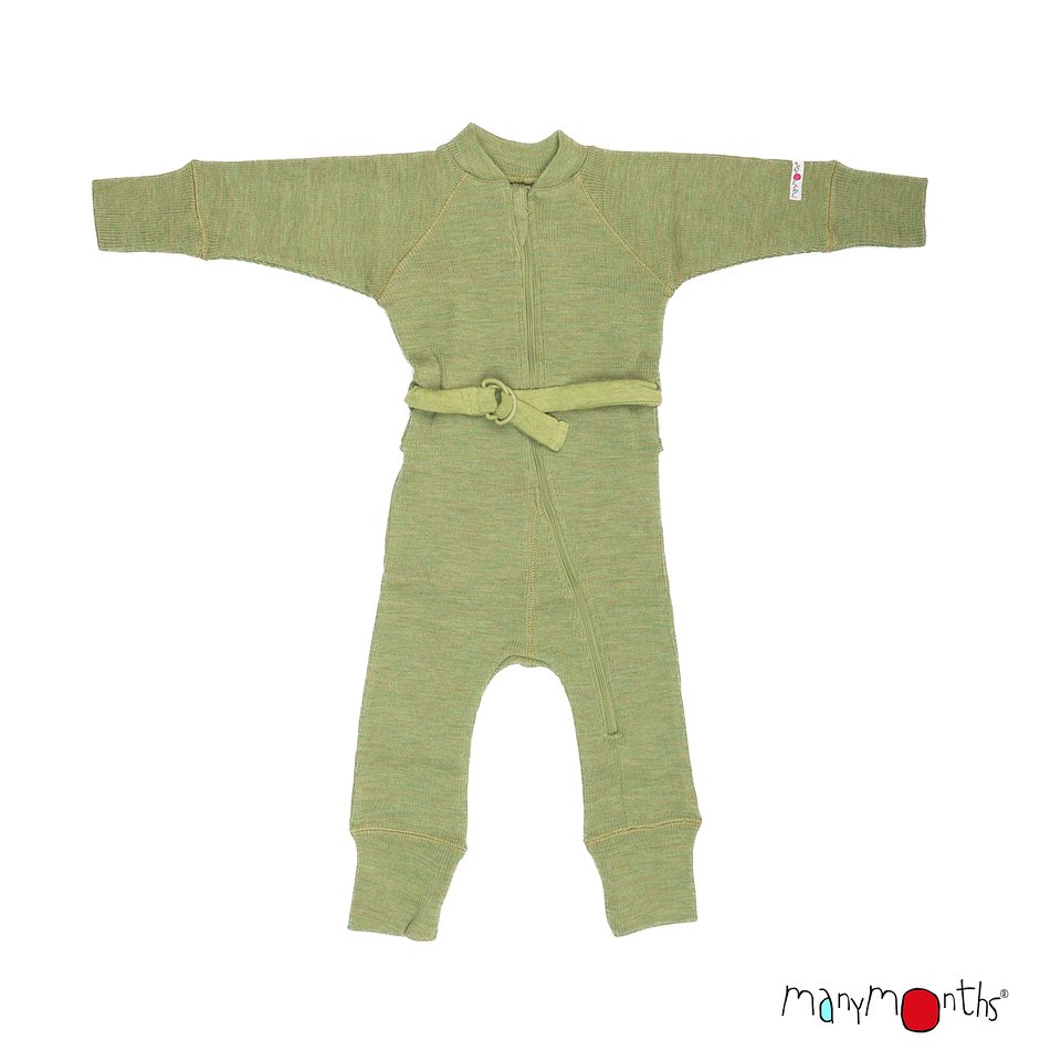 ManyMonths Woll-Overall - Pea Purée - Familienbande