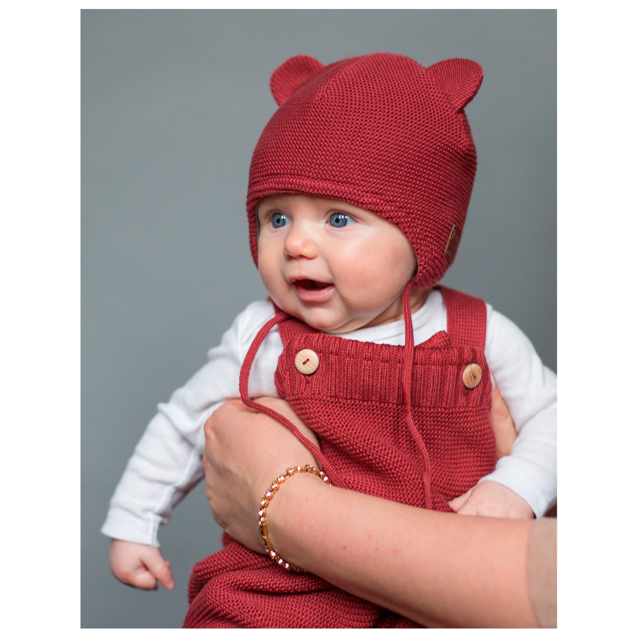 Maximo Babymütze mit Ohren - kupferbraun - Familienbande