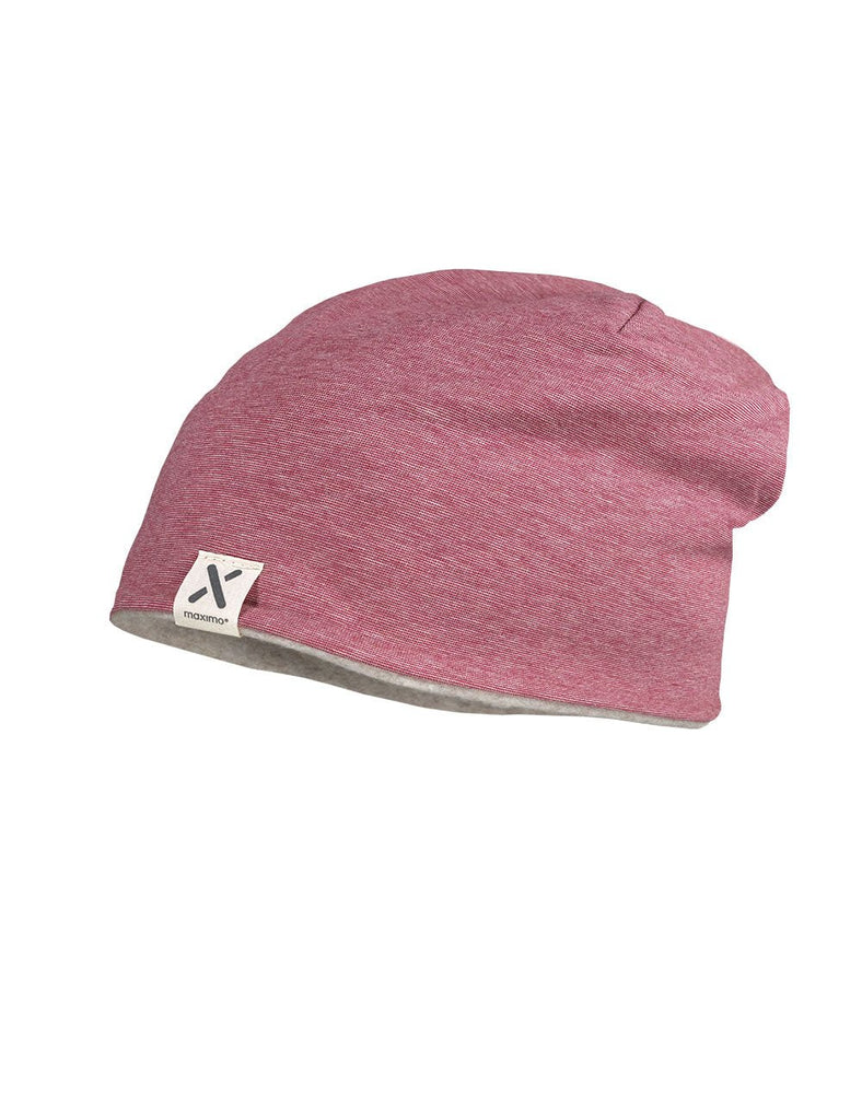 Maximo Kids Beanie aus Jersey mit Baumwollfleece gefüttert - rosso/hellbraun - Familienbande