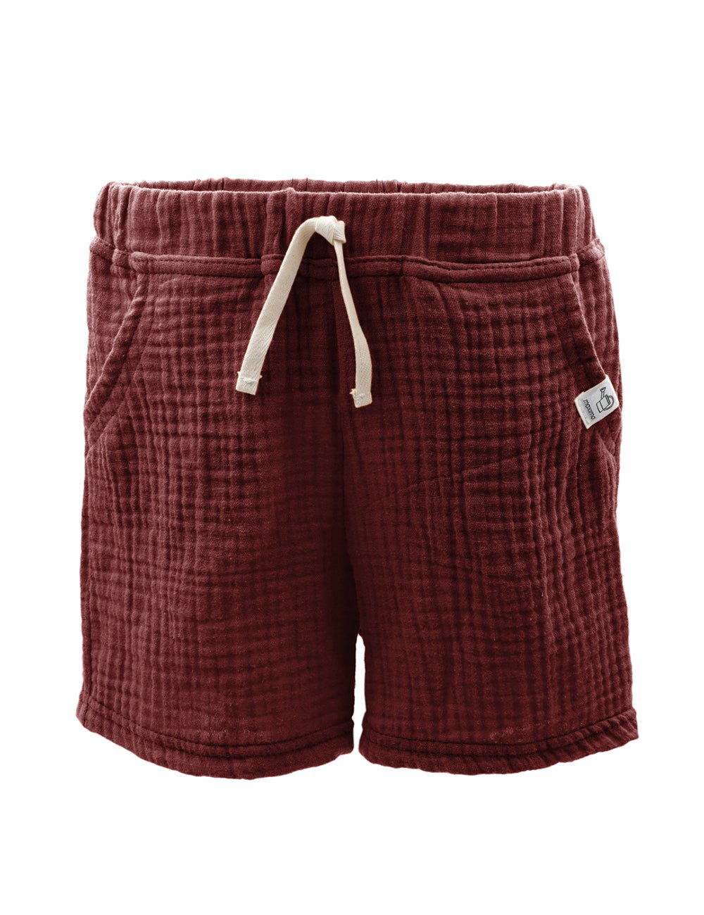 Maximo Musselin Shorts - dunkelrot - Familienbande