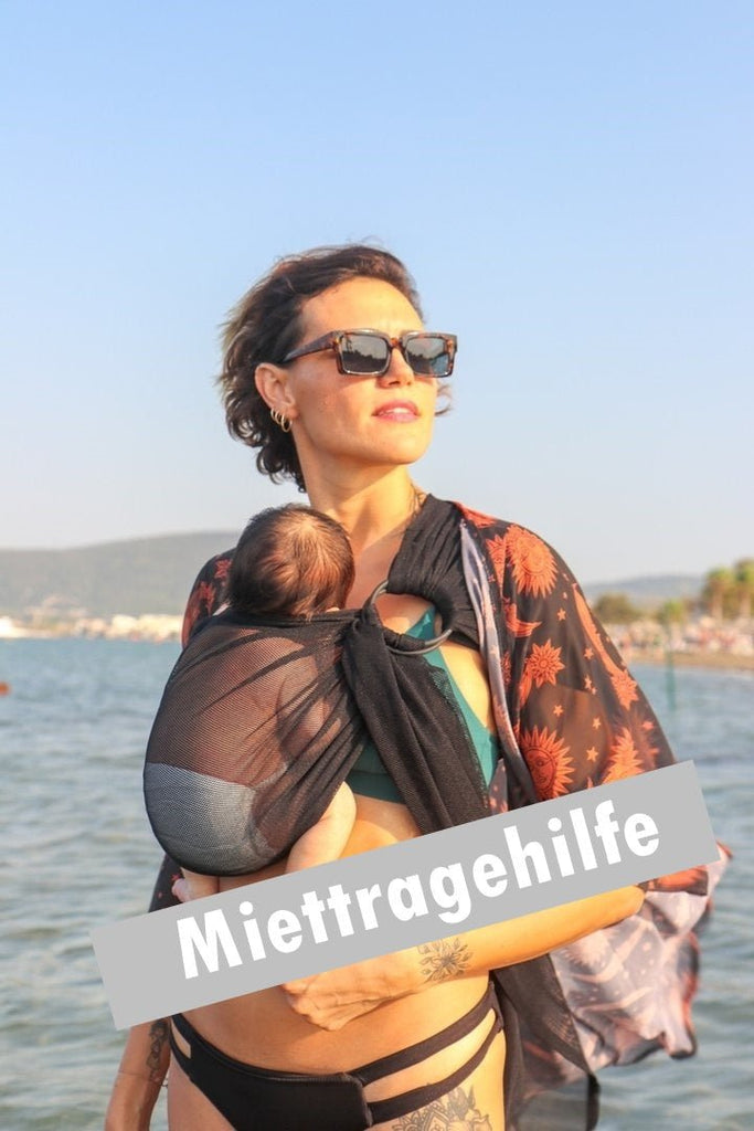 Miettragehilfe Neko Aqua Ring Sling - Familienbande