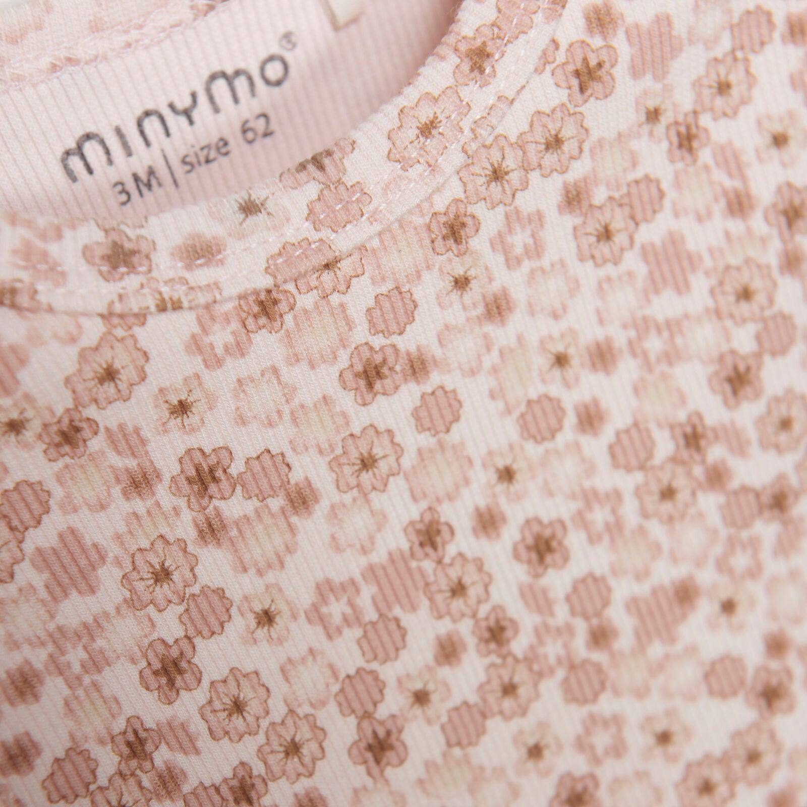 Minymo Bambus Rip-Shirt langarm - Soft Pink - Familienbande