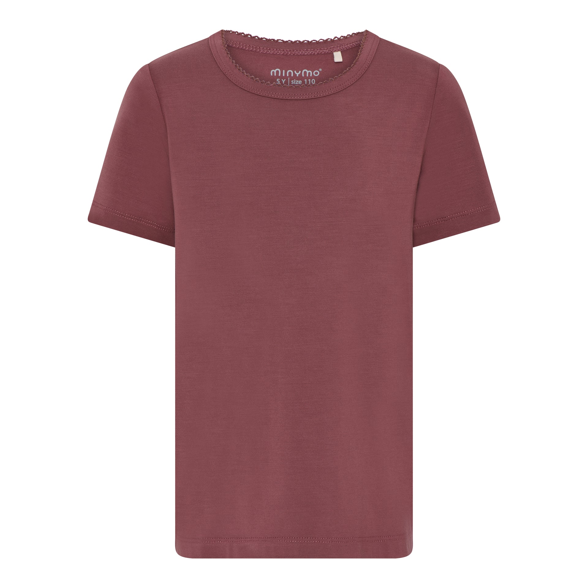 Minymo Bambus Shirt kurzarm - Rose brown - Familienbande