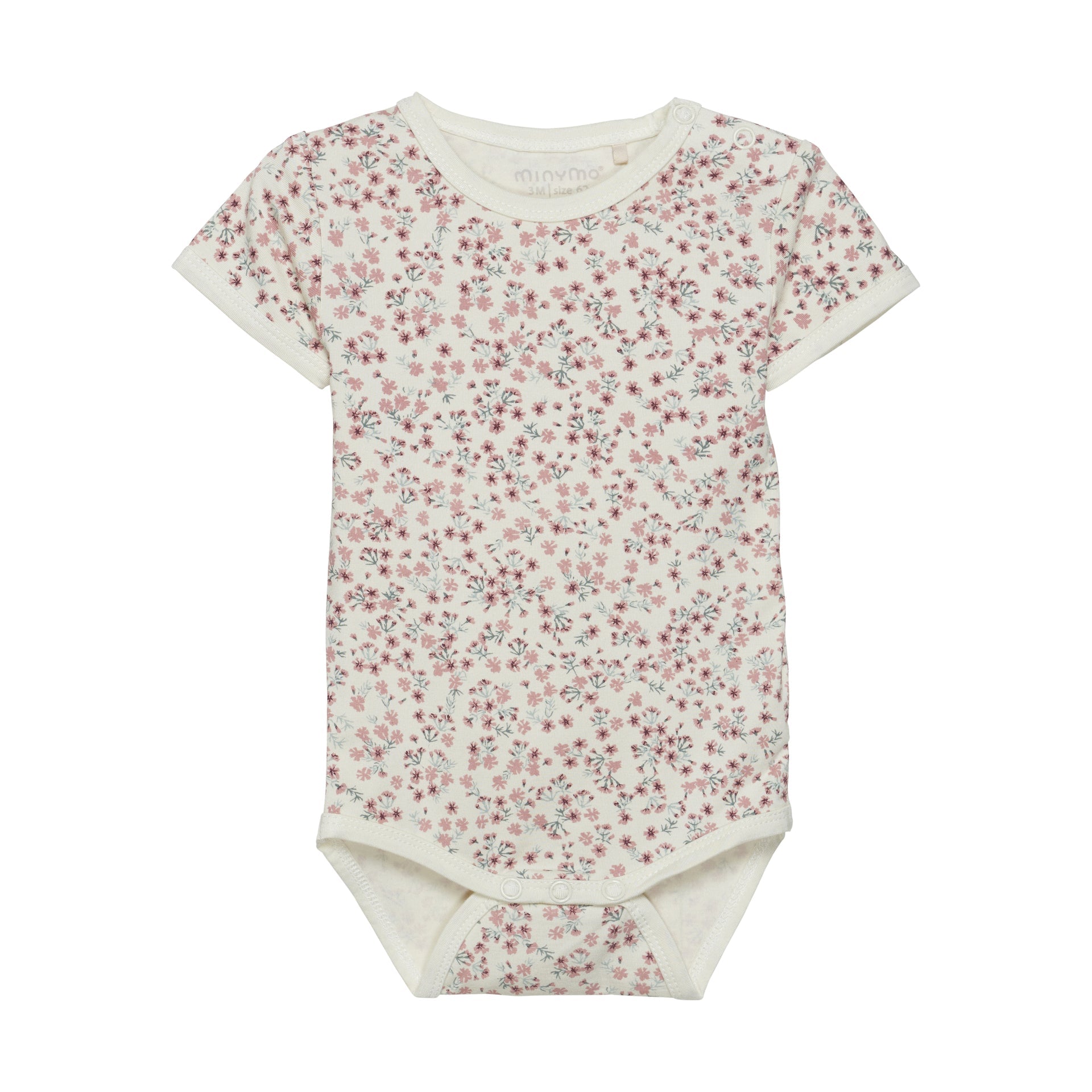 Minymo Bambusbody kurzarm - Rose Tan - Familienbande