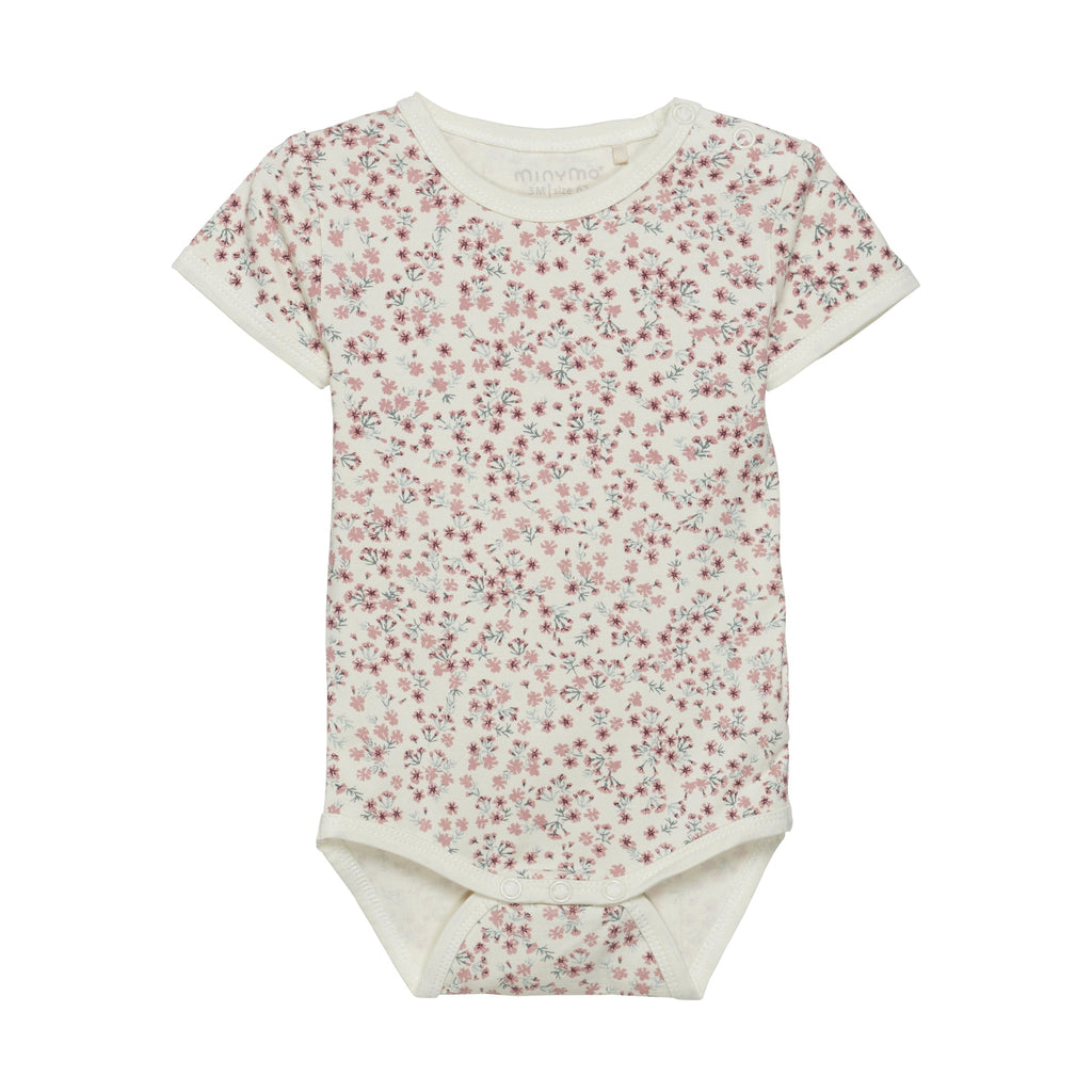 Minymo Bambusbody kurzarm - Rose Tan - Familienbande