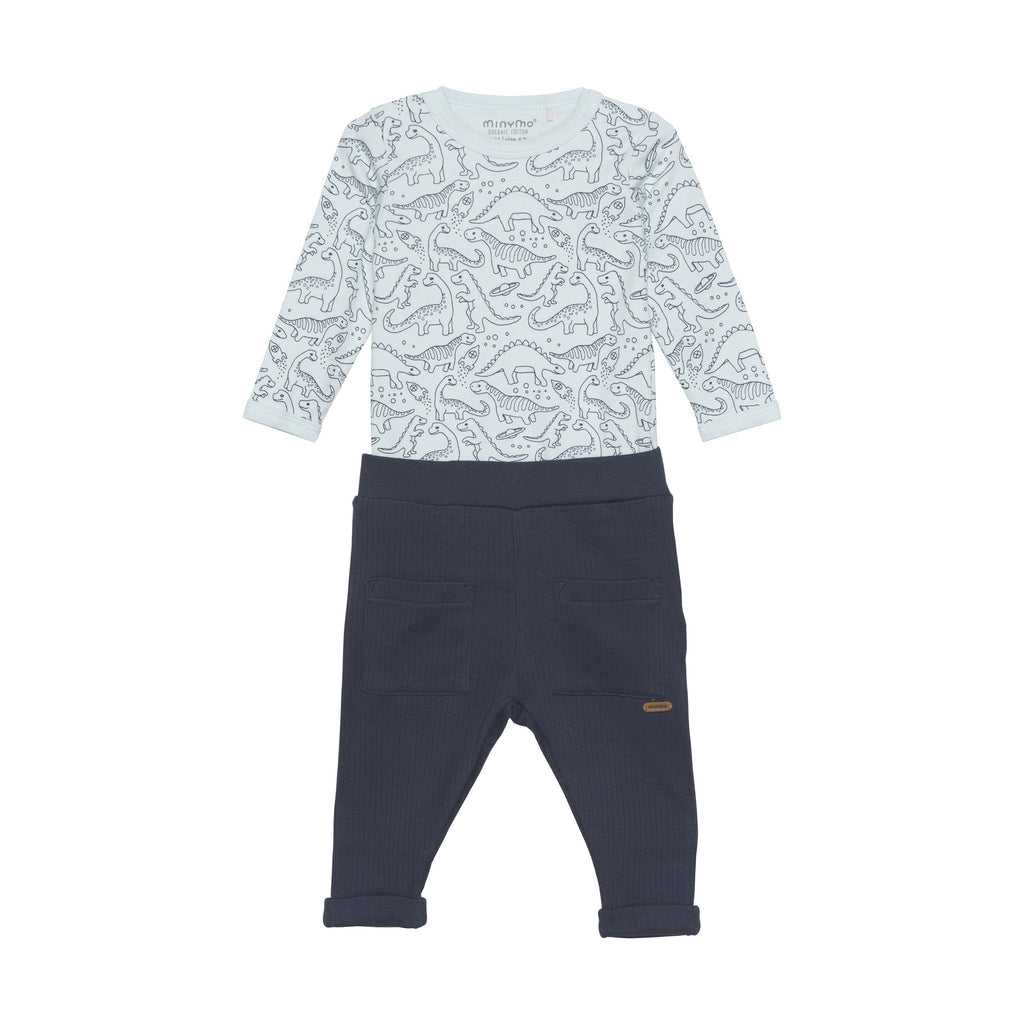 Minymo Baumwoll-Set - Blue Nights - Familienbande
