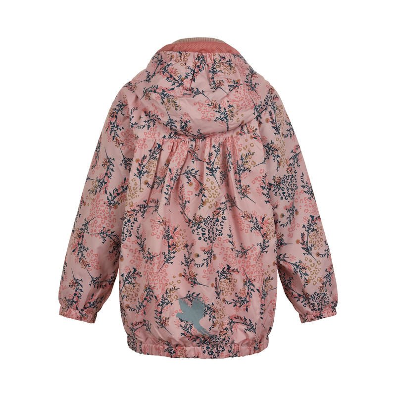 Minymo Regenjacke Recycled rosa Blumen - Familienbande