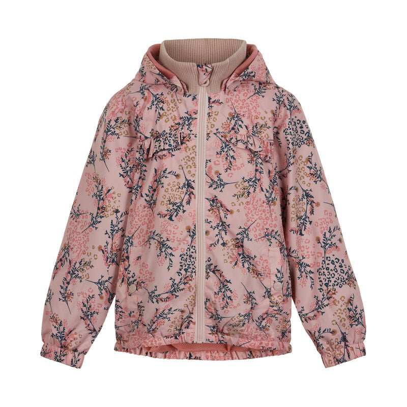 Minymo Regenjacke Recycled rosa Blumen - Familienbande