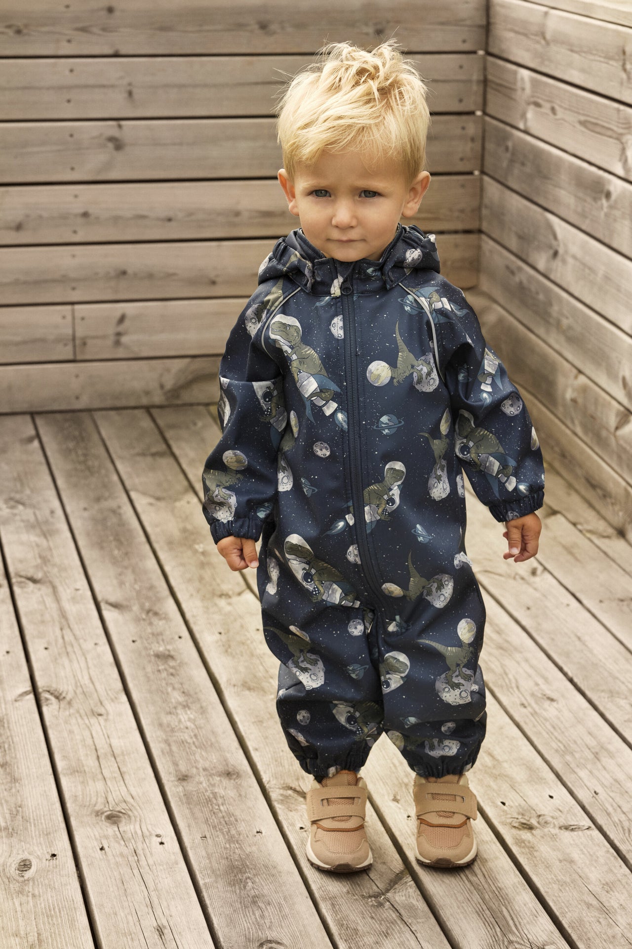 Minymo Softshellanzug / Soft Shell Overall - Weltall Dinos - Familienbande