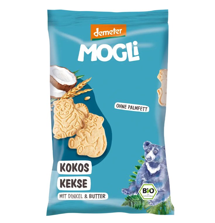 Mogli Bio Demeter Bären Kokos Kekse, 50 g - Familienbande