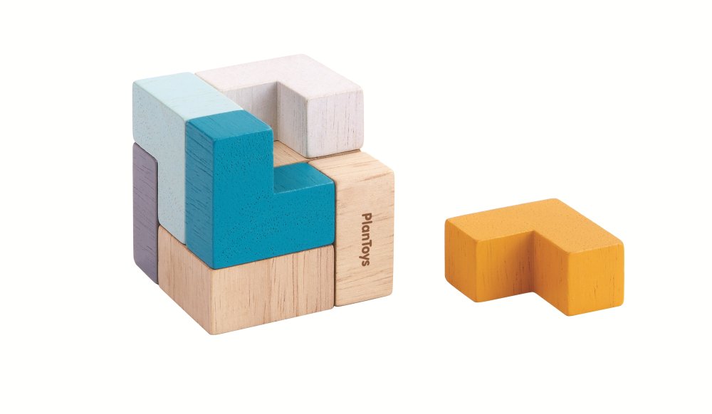 Plan Toys 3D Puzzle Cube - Familienbande