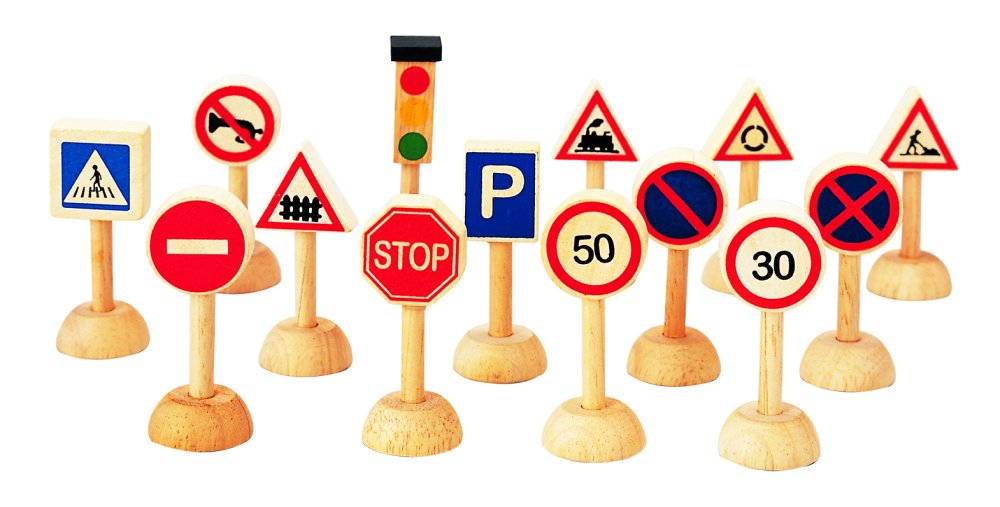 Plan Toys PlanWorld Verkehrszeichen-Set - Familienbande