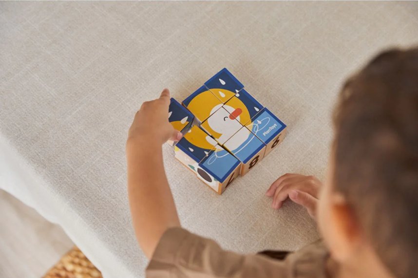 Plan Toys Tier Würfelpuzzle Plan Toys