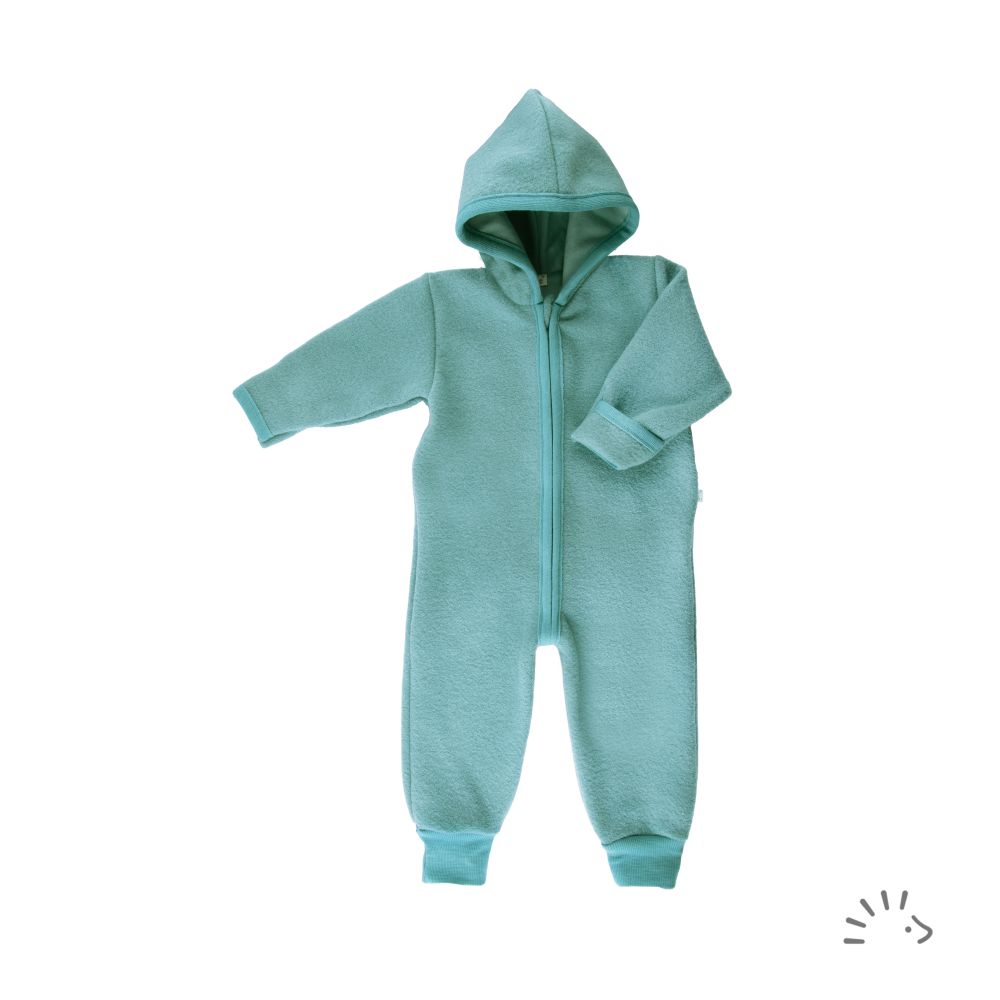 Popolini Overall Wollwalk - teal (türkis) - Familienbande