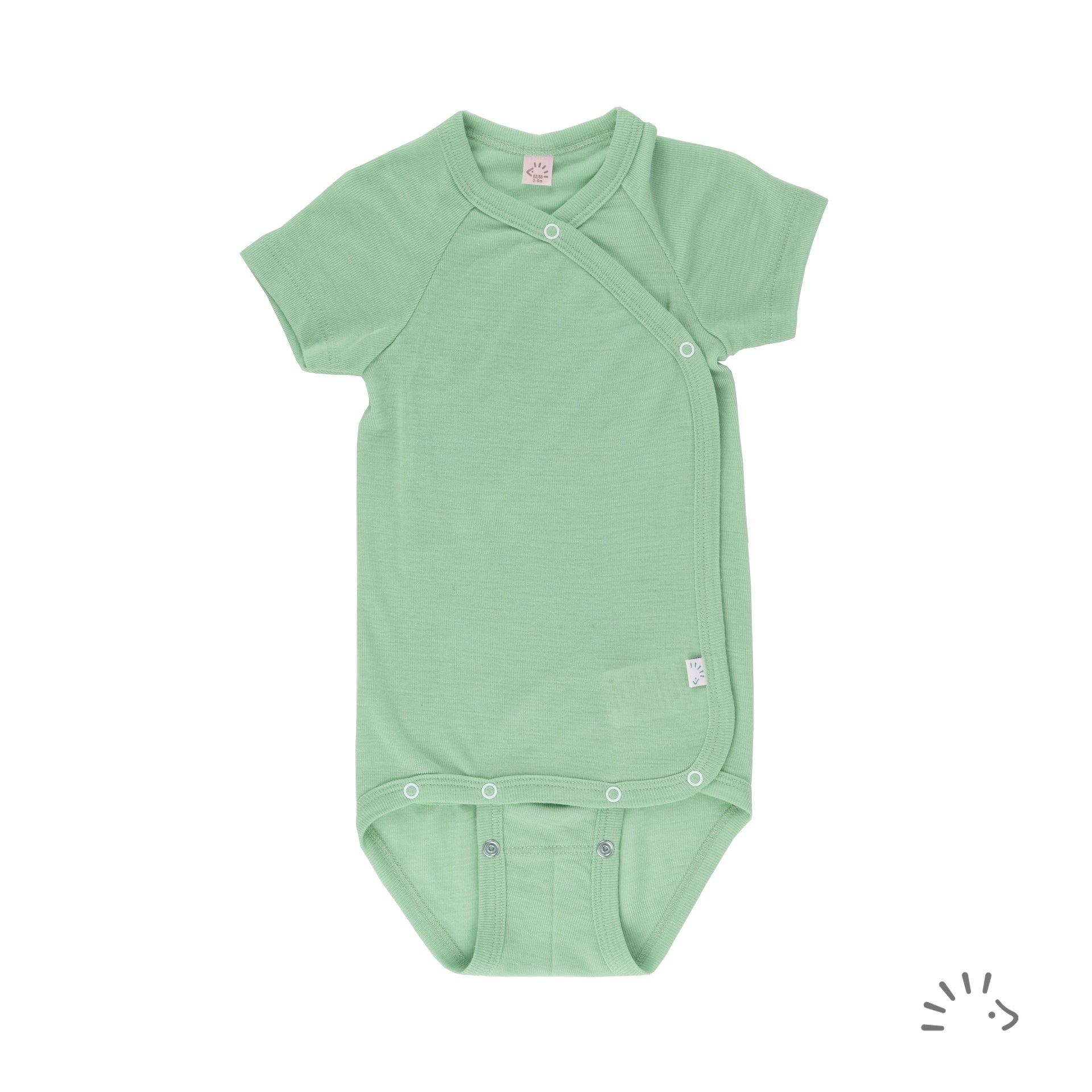 iobio by popolini Wickel-Body kurzarm - grün mélange Popolini