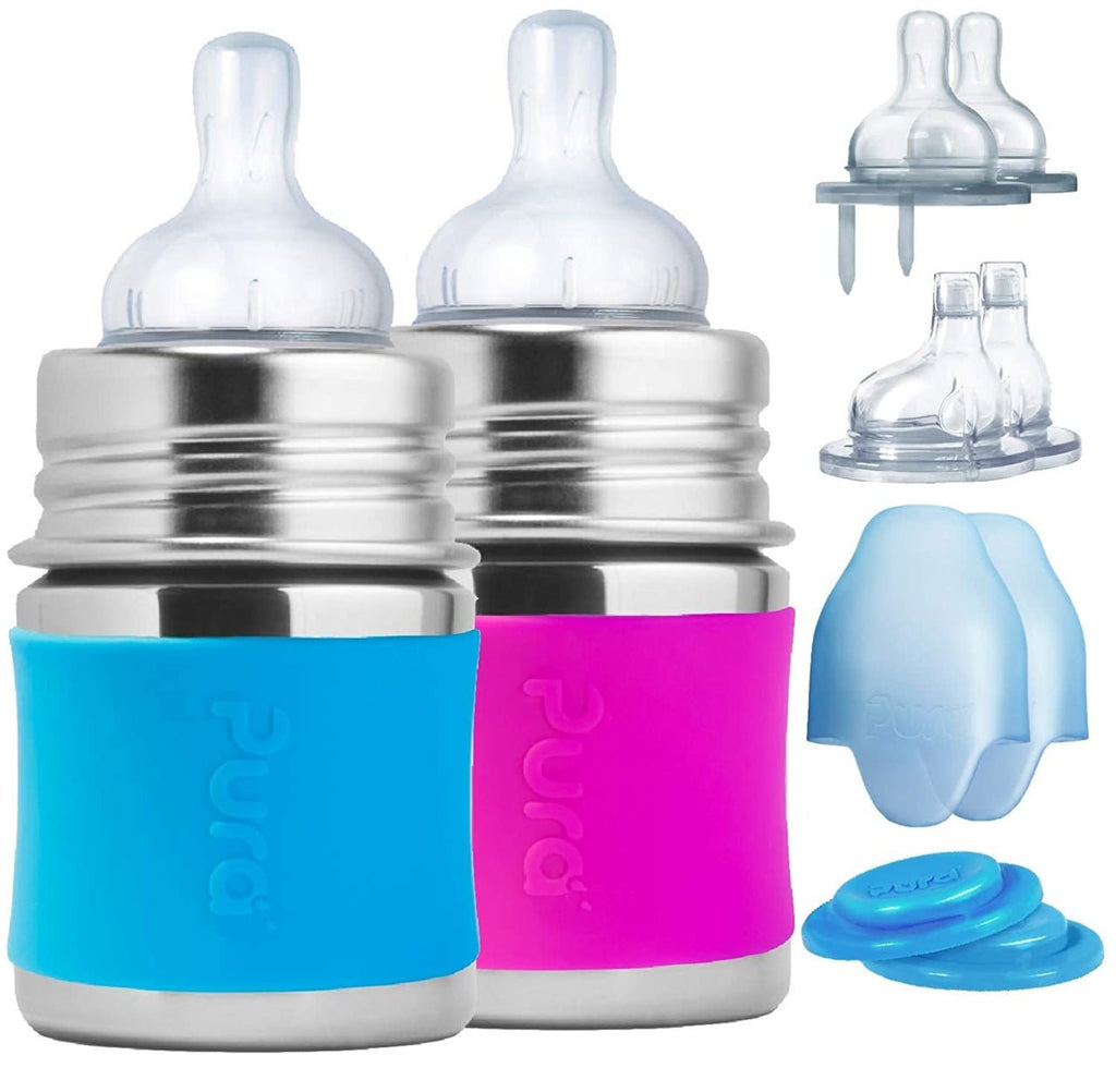 Pura Babyflaschen 150ml Set pink-blau - Familienbande