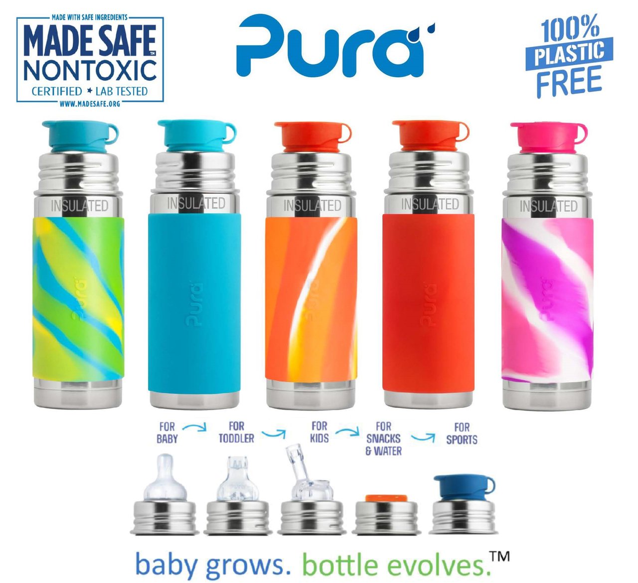 Pura Sport Isolierflasche 260ml - Familienbande