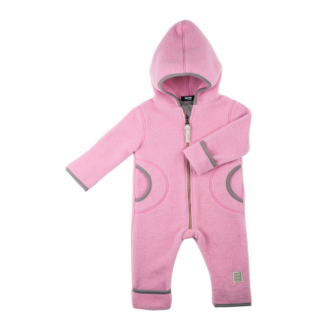 Pure Pure Woll-Fleece-Overal misty rose - Familienbande