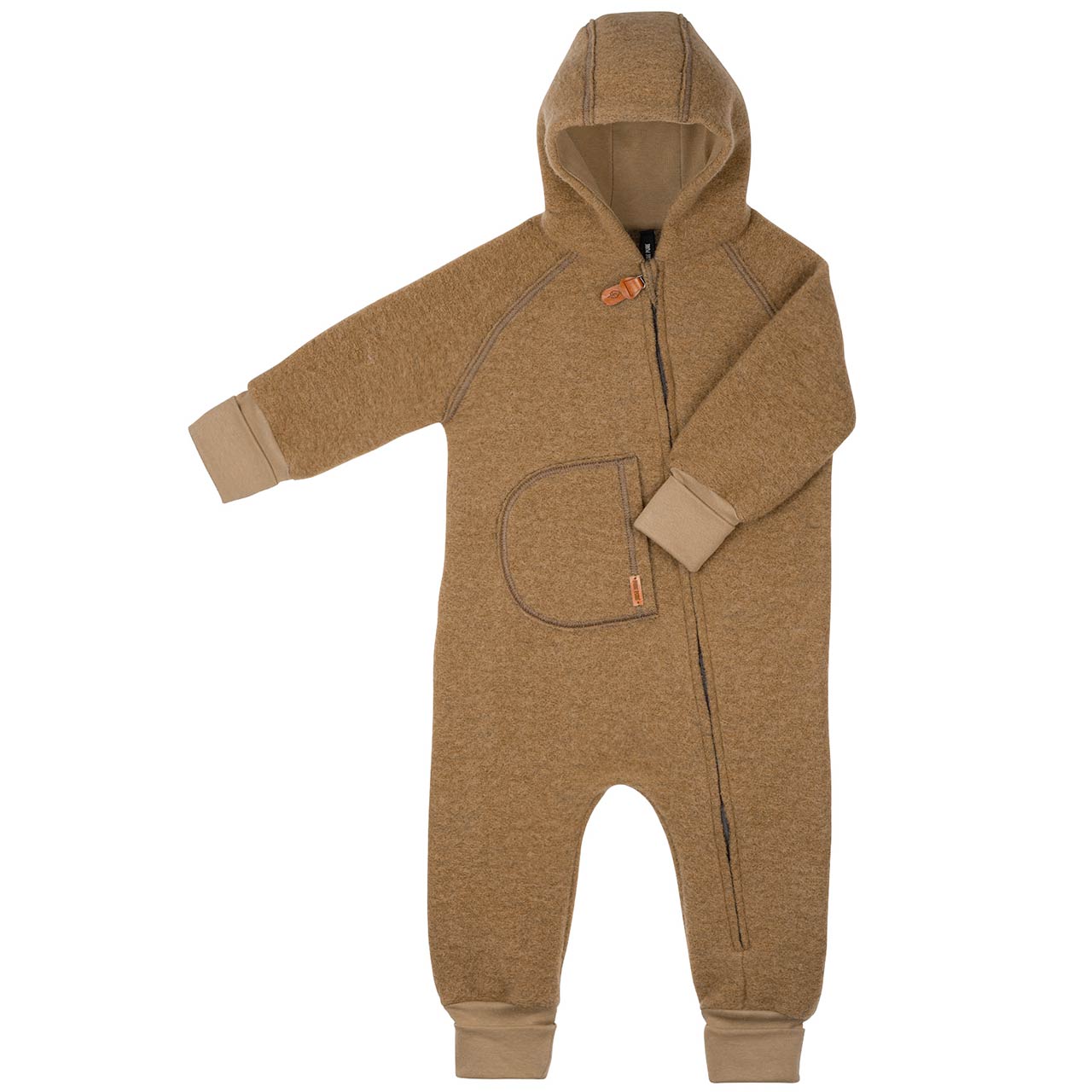 Pure Pure Wollwalk-Overall mit langem Reissverschluss - Ermine/Beige - Familienbande