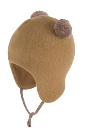 PurePure Baby Mütze mit 2 Bommel - Ermine Beige - Familienbande