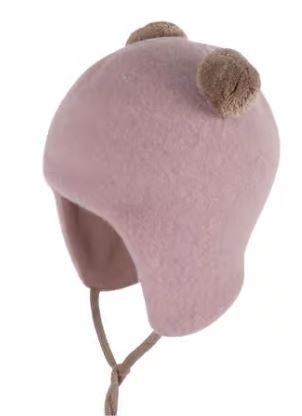 PurePure Baby Mütze mit 2 Bommel - Mauve - Familienbande