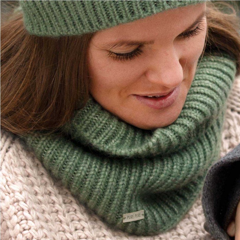 PurePure Damen-Loop Babyalpaka - lime purepure