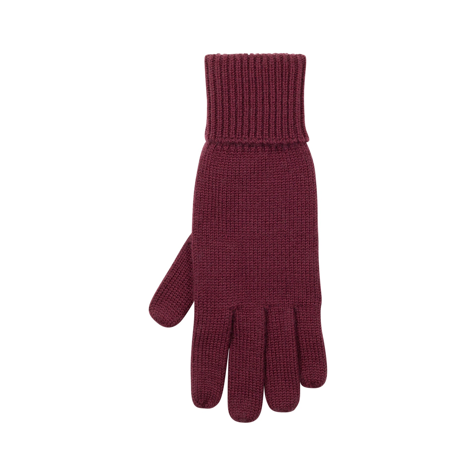 PurePure Erwachsenen Finger-Handschuhe Merino - bordeaux - Familienbande