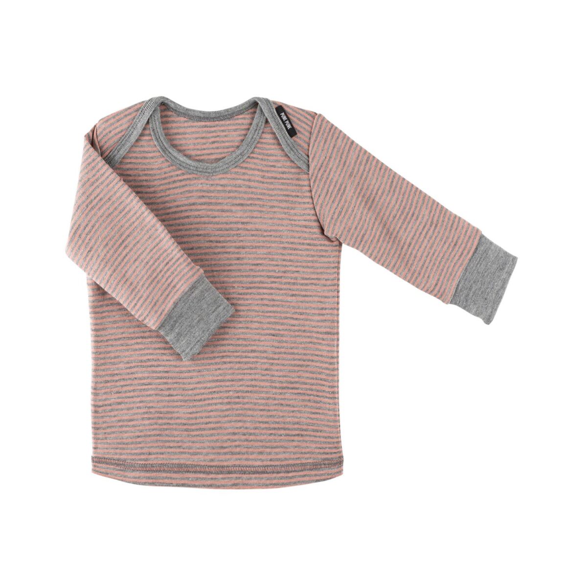 PurePure Shirt langarm grau-rose misty - Familienbande