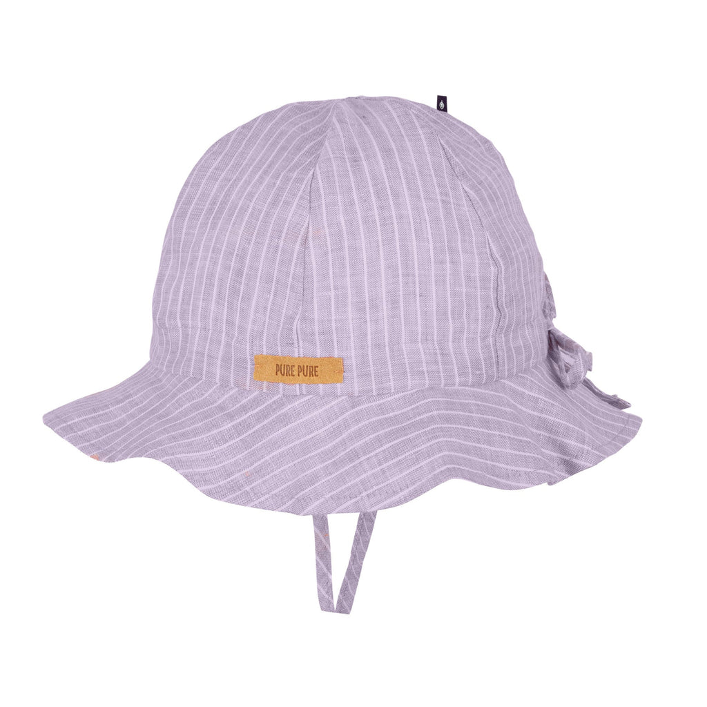 PurePure Sonnenhut Flapper Leinen - Lavender - Familienbande