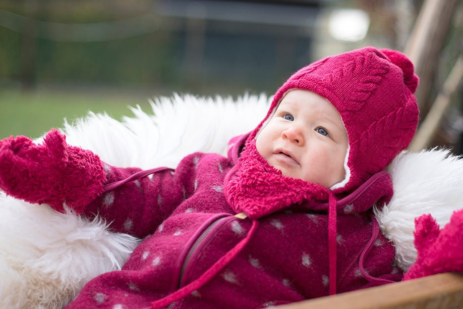 PurePure Wollwalk-Overall - Pink gepunktet purepure