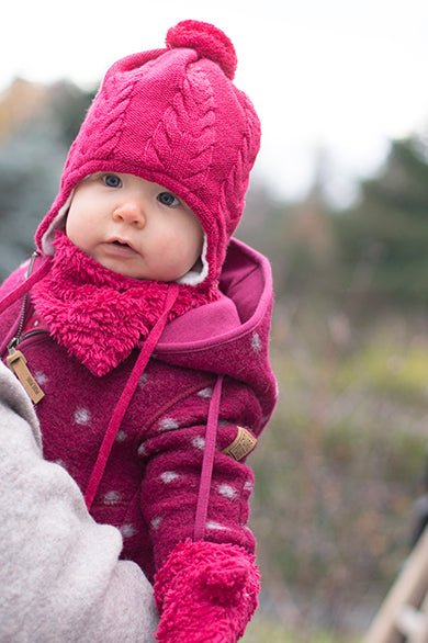 PurePure Wollwalk-Overall - Pink gepunktet purepure