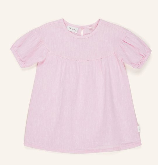 Sanetta Leinen-Kleid - rosa Sanetta